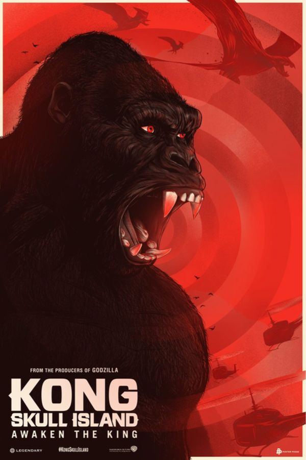 Kong A Ilha da Caveira King Kong mostra sua fúria em pôster ilustrado Portal Amazônia